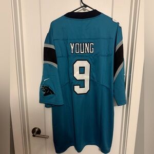 New 4XL Bryce Young Carolina Panthers Blue Jersey